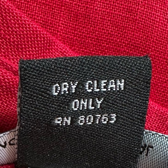 Moda International 100% Linen Red Button Down Women's Shirt, Size XL - Picture 10 of 11